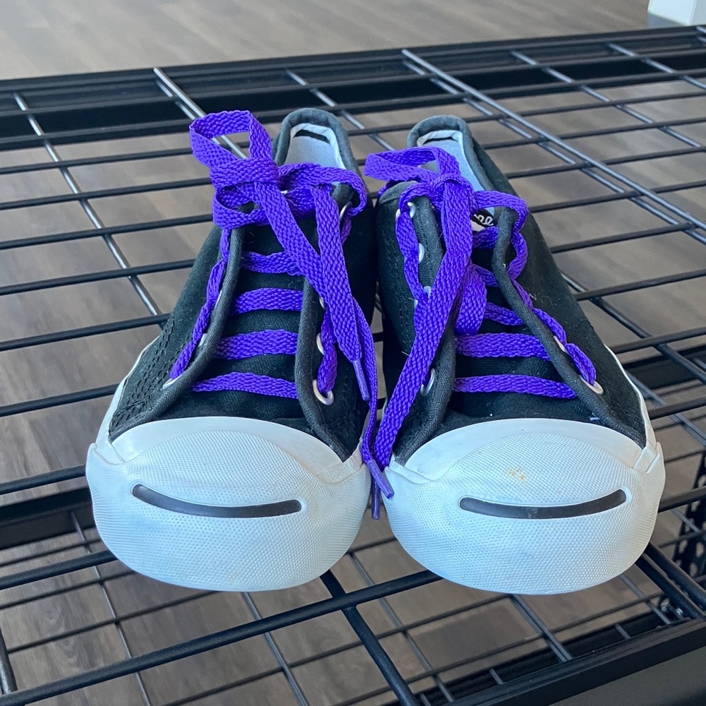 Converse Black and Blue Jack Purcell Sneakers
